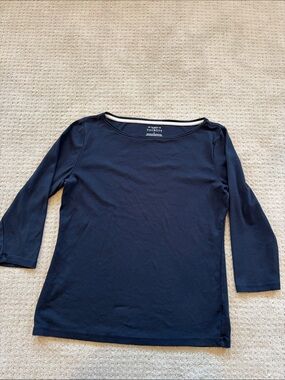 Talbots Black 3/4 Sleeve Tee
